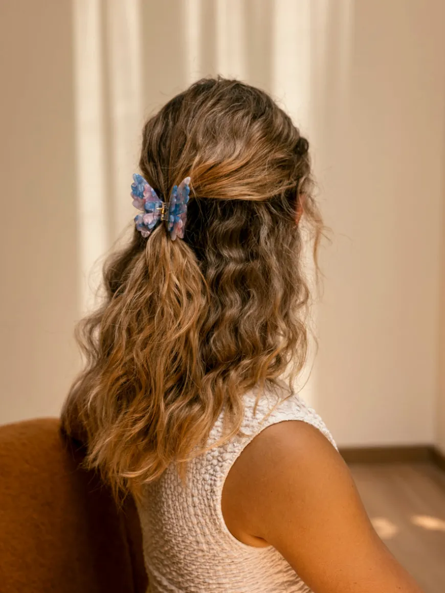 Airy Butterfly Haarklammer Blue-pink