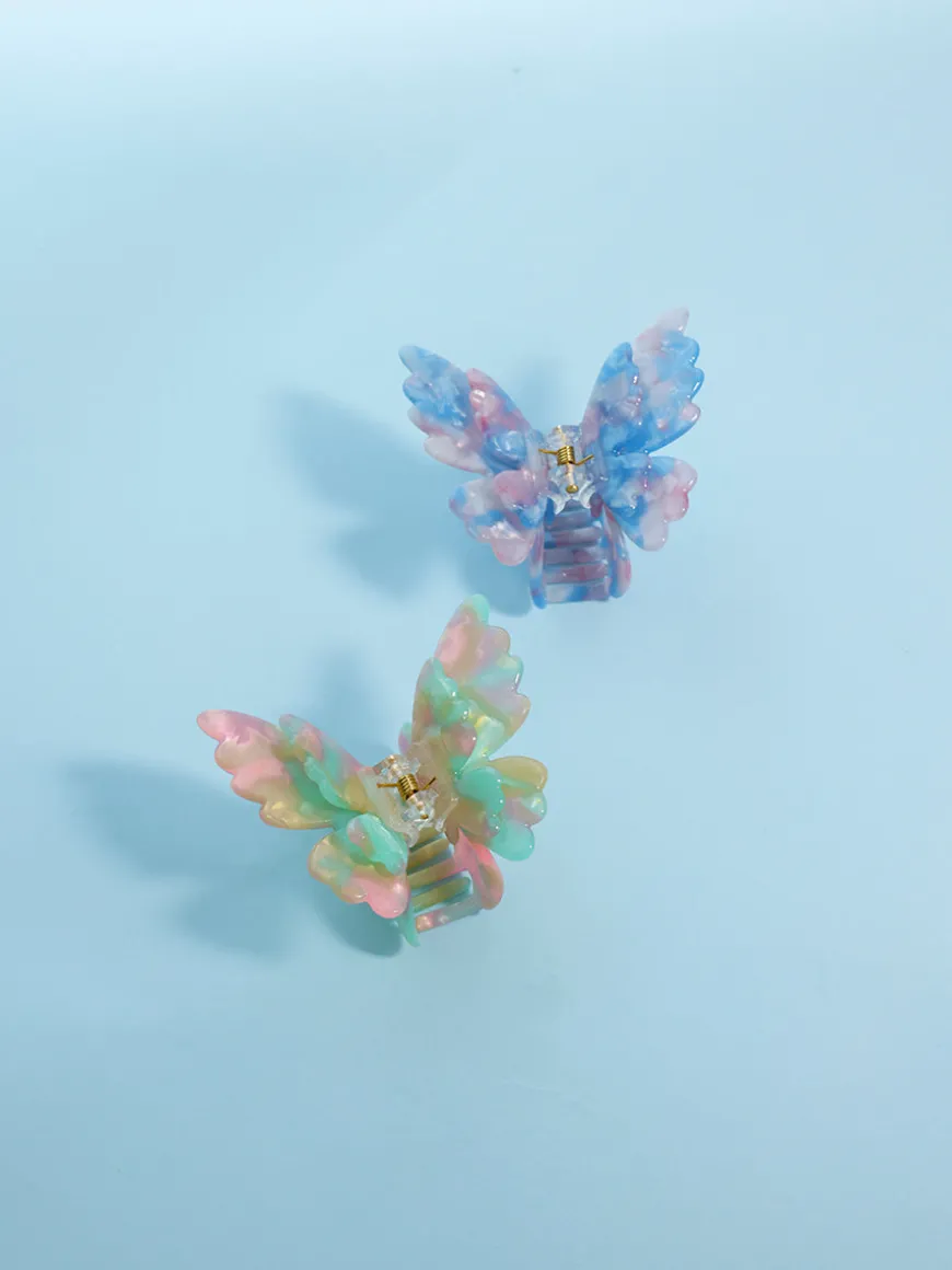 Airy Butterfly Haarklammer Blue-pink
