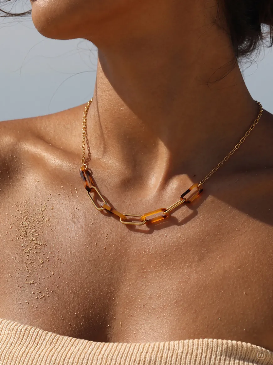 Amber Texture Kette