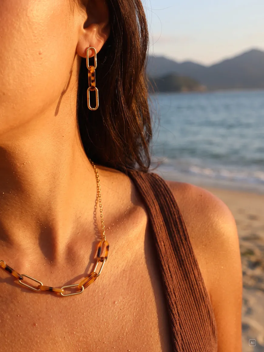 Amber Texture Kette