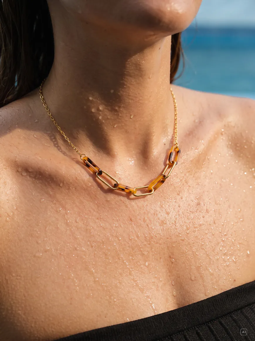 Amber Texture Kette