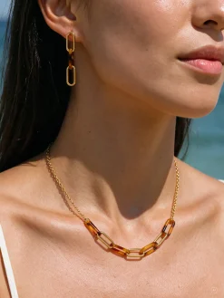 Amber Texture Kette
