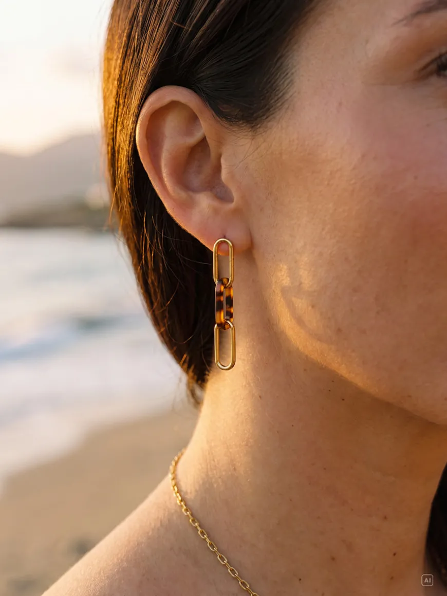 Amber Texture Ohrringe