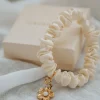 Blissful Pure Silk Scrunchie Cream White