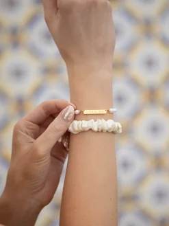 Blissful Pure Silk Scrunchie Cream White