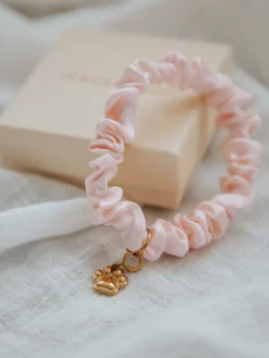 Blissful Pure Silk Scrunchie Cream Pink