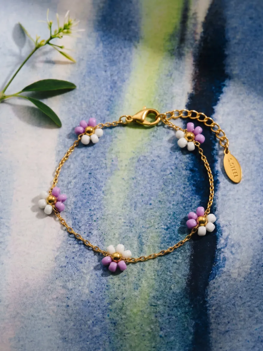 Blossom Moment Purple-white ARMBAND
