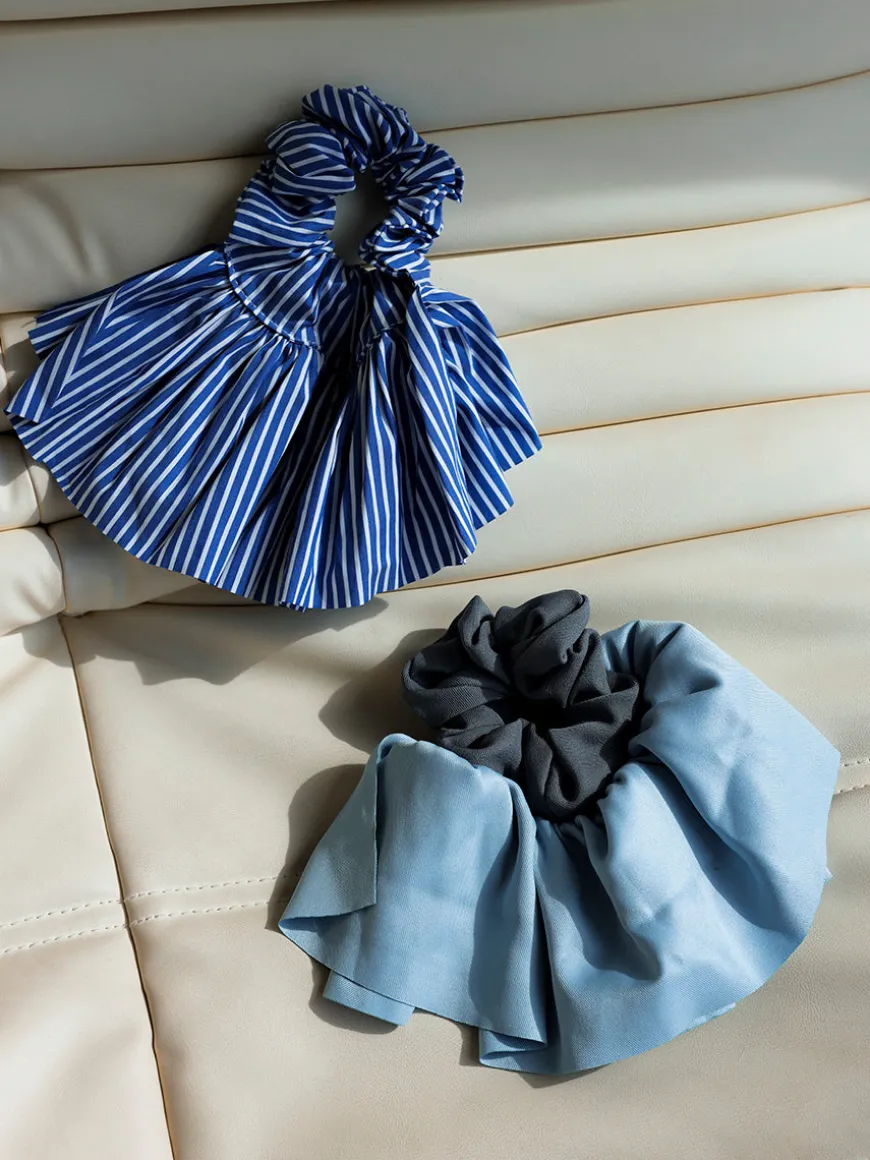 Breeze Wrap Blue Scrunchie