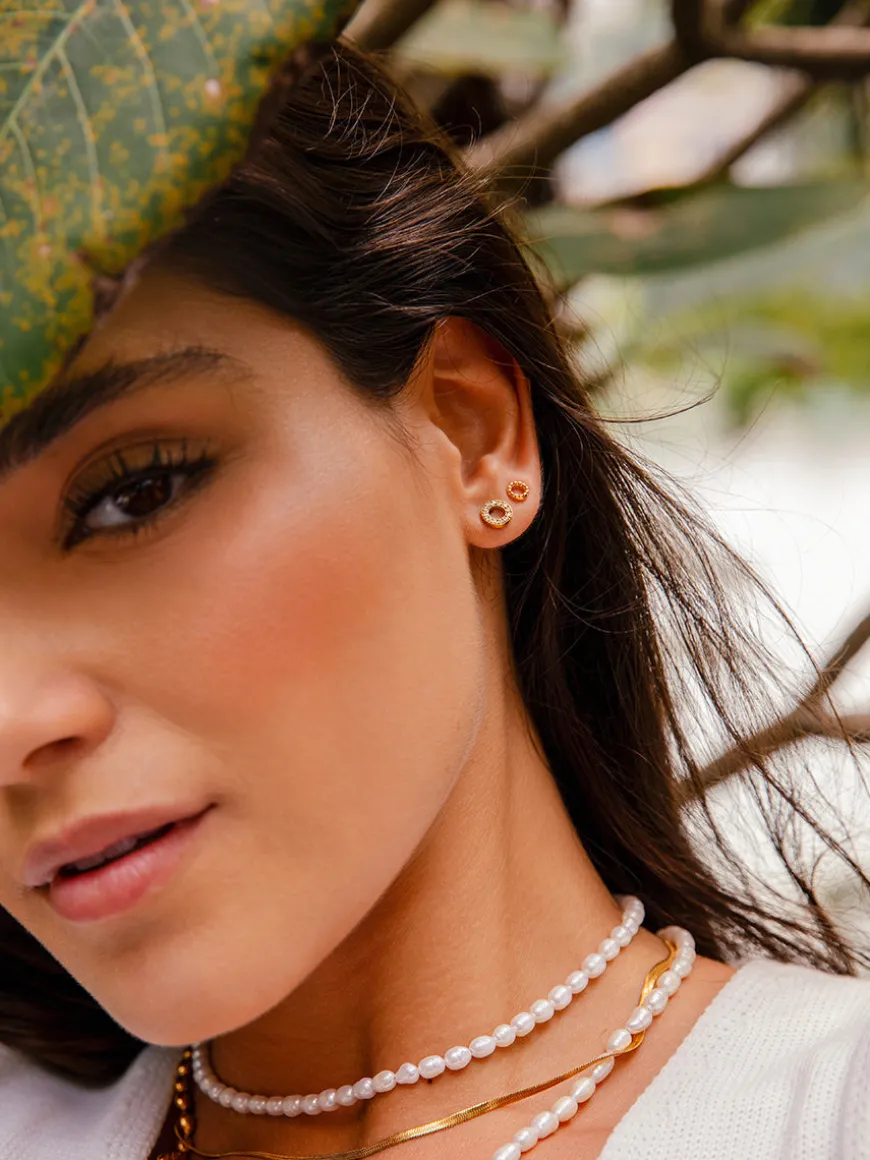 Bubble Round Stud Ohrringe