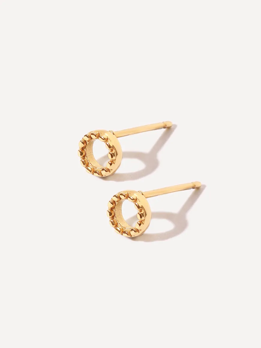 Bubble Round Stud Ohrringe