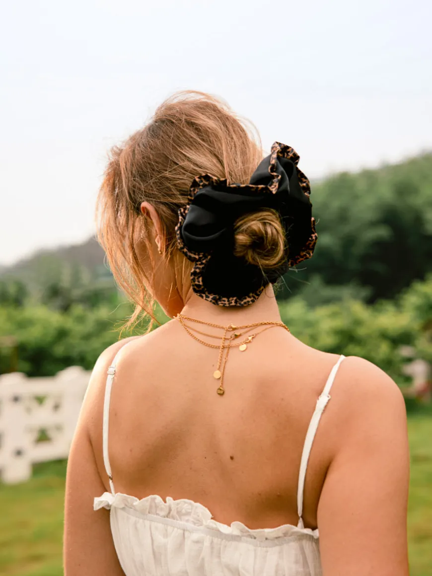 Chic Charm Leopard Scrunchie