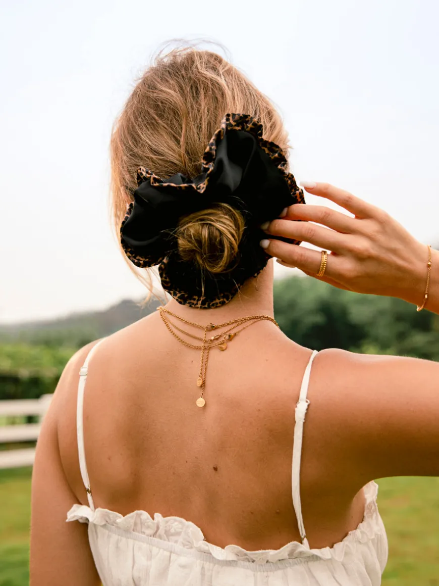 Chic Charm Leopard Scrunchie