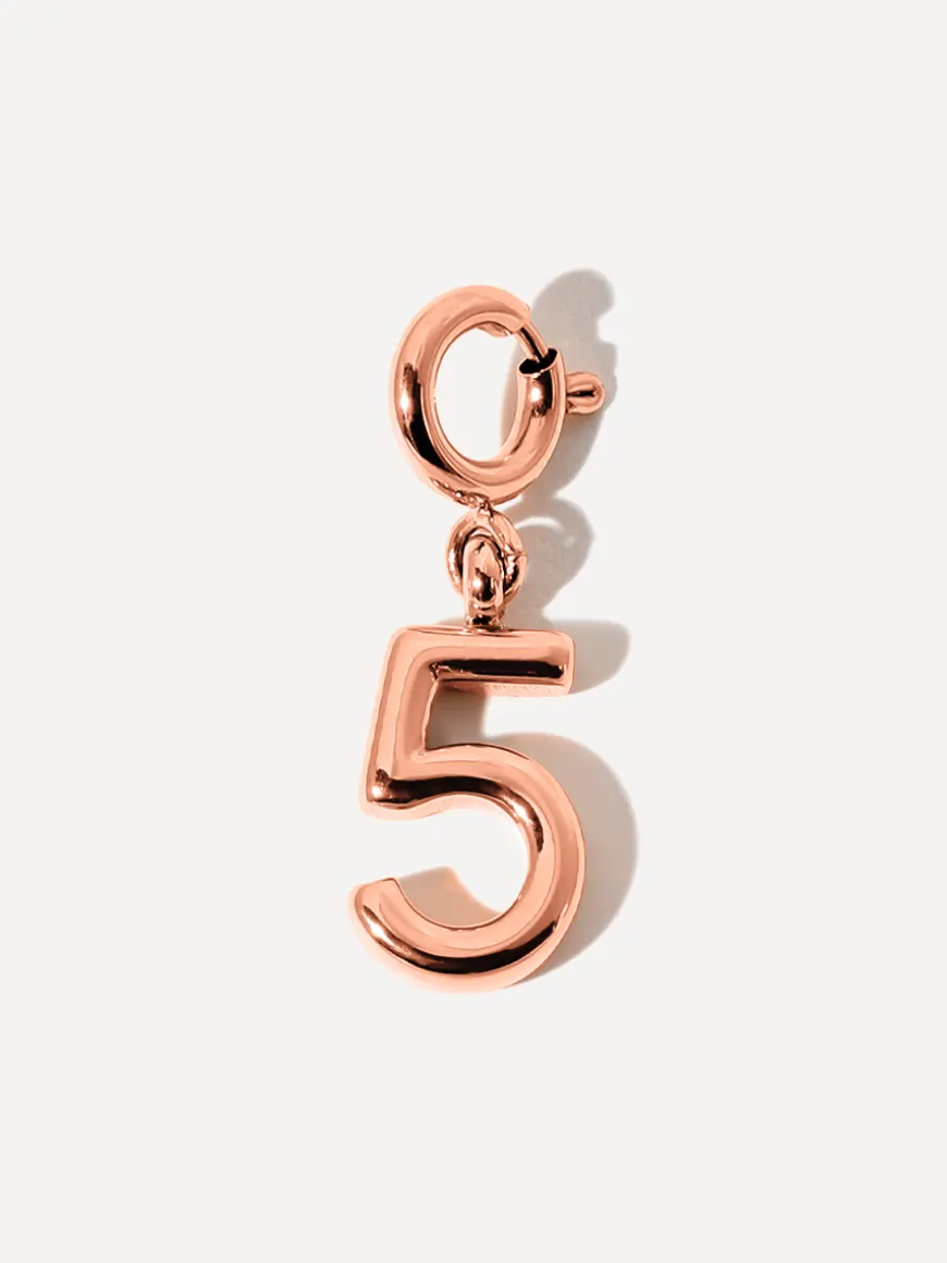 Classic Number Ketten-Charm - 5