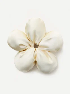 Cream Blossom White Scrunchie