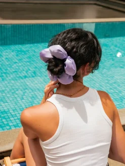 Cream Blossom White Scrunchie