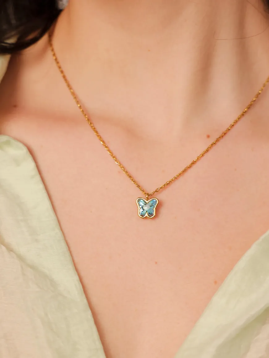 Crystal Butterfly Kette