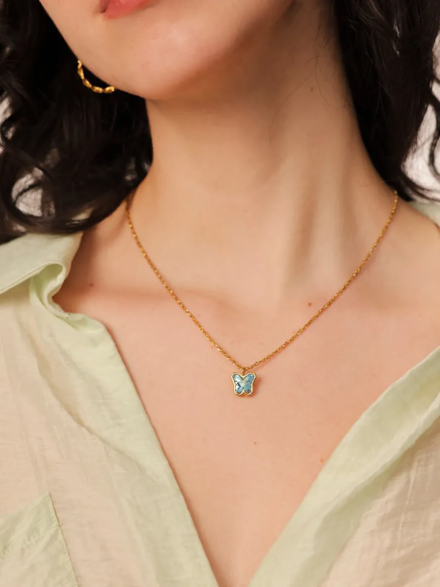 Crystal Butterfly Kette