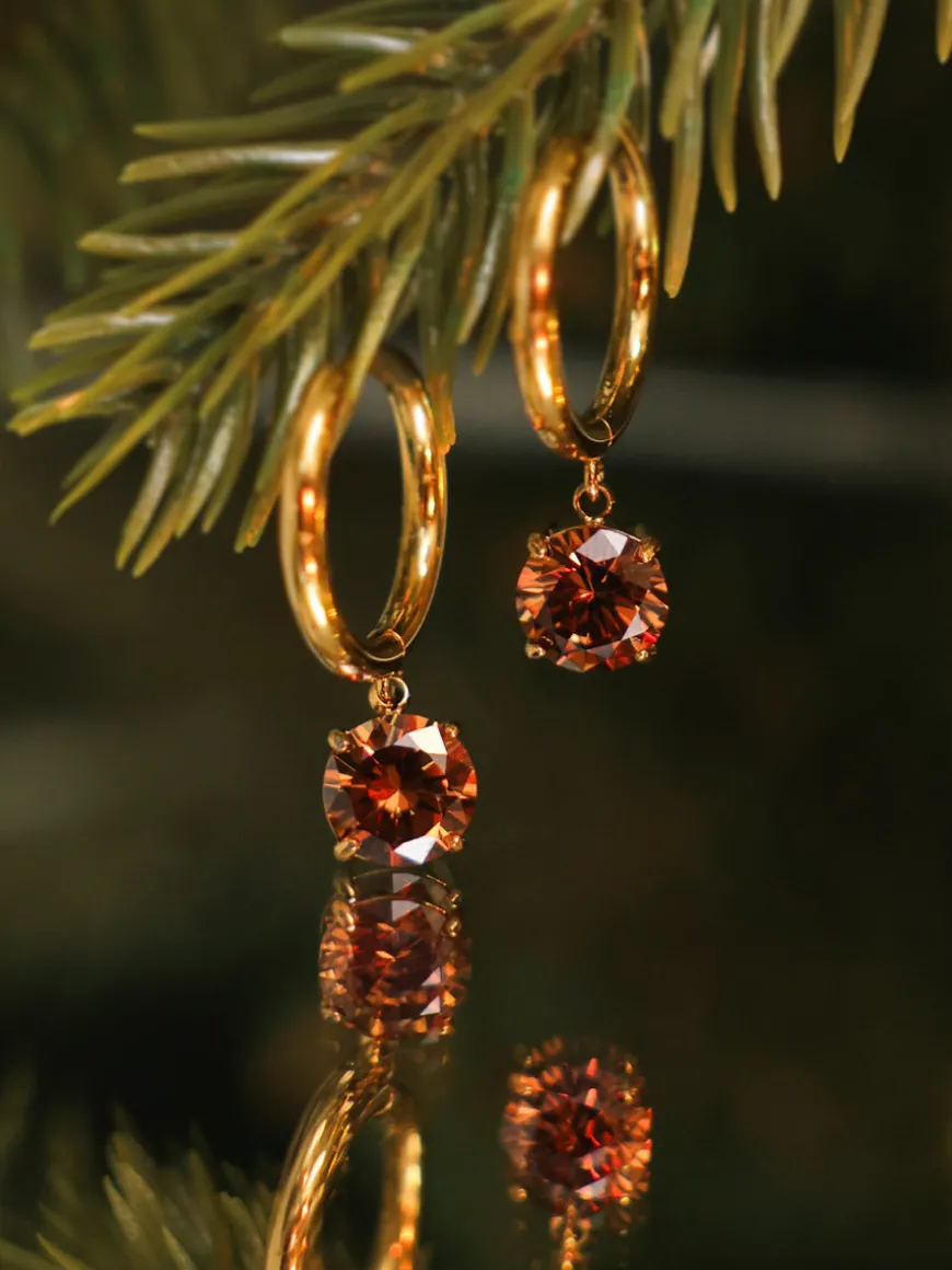 Crystal Delight Coffee Ohrringe