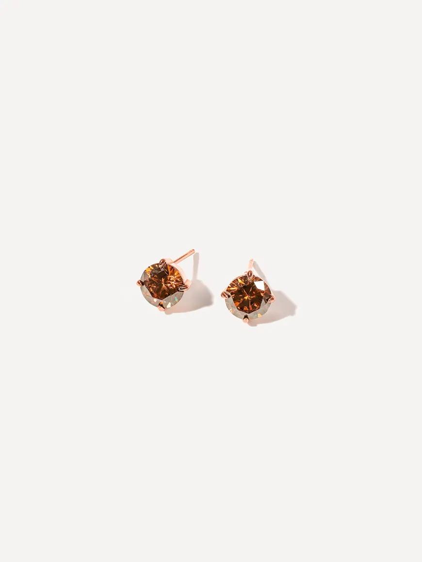 Crystal Delight Coffee Small Stub-Ohrringe