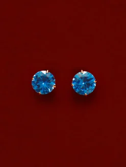 Crystal Delight Dark Blue Small Stub-Ohrringe