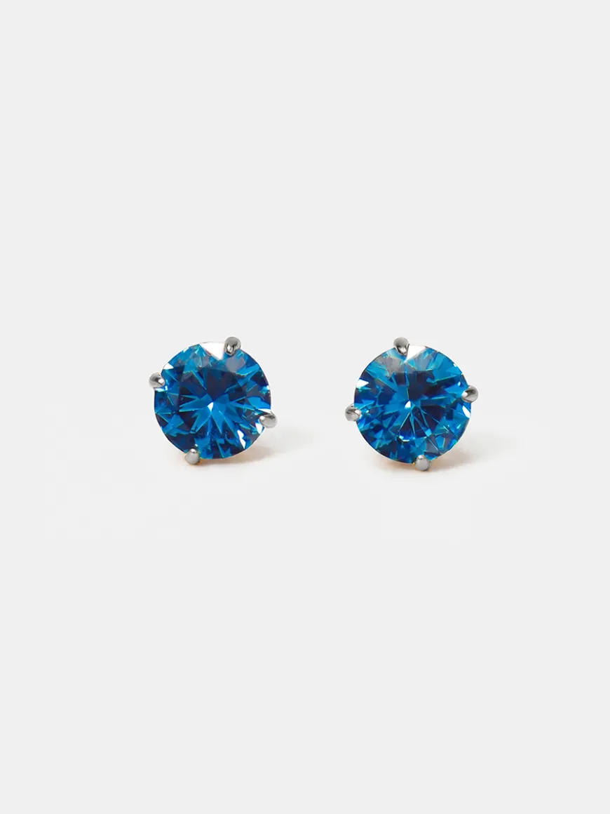 Crystal Delight Dark Blue Small Stub-Ohrringe