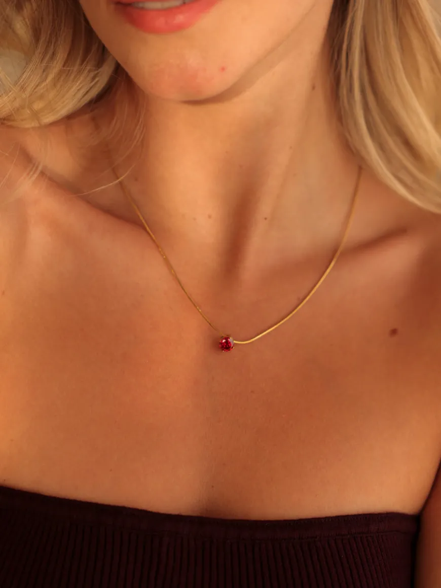 Crystal Delight Dark Red Kette