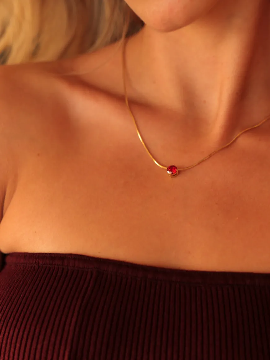 Crystal Delight Dark Red Kette