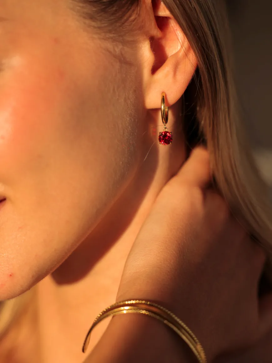 Crystal Delight Dark Red Ohrringe