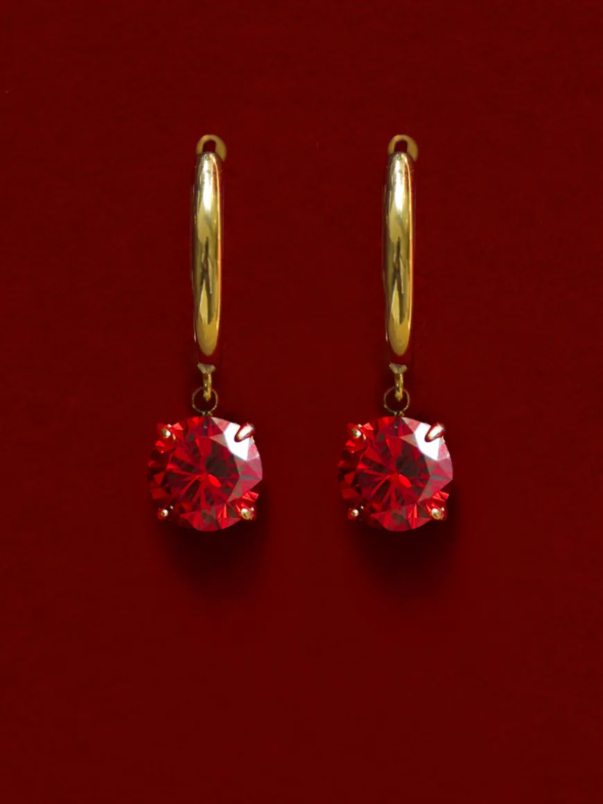 Crystal Delight Dark Red Ohrringe