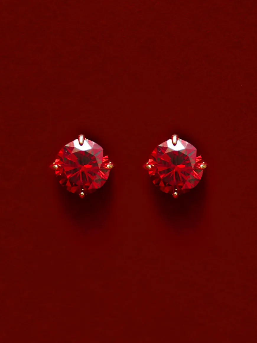 Crystal Delight Dark Red Stub-Ohrringe