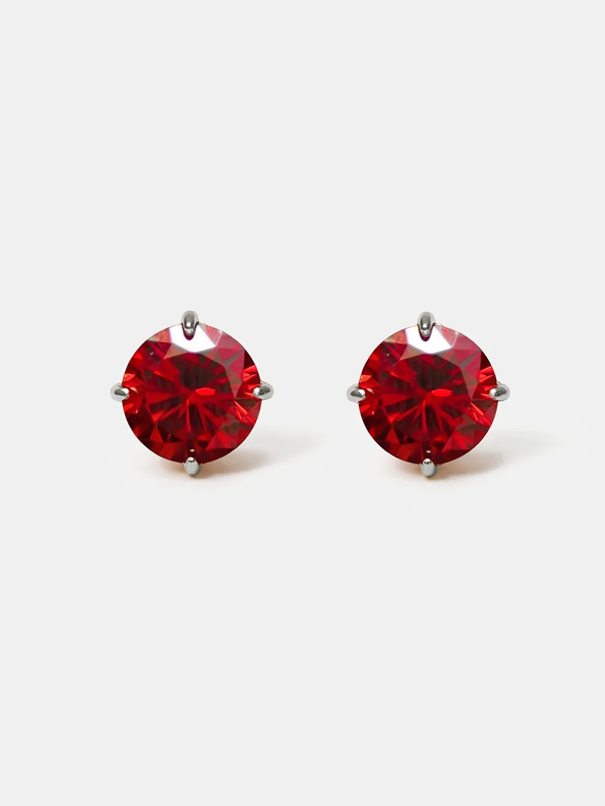 Crystal Delight Dark Red Stub-Ohrringe