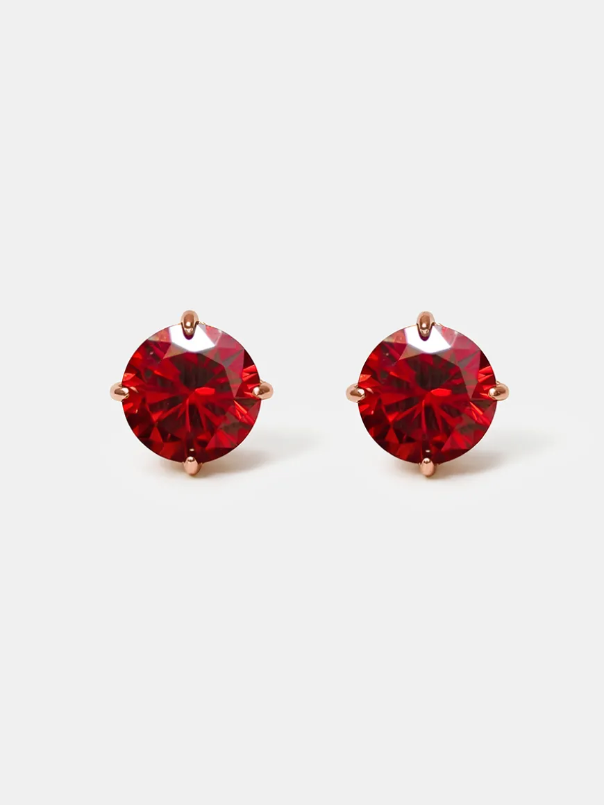 Crystal Delight Dark Red Stub-Ohrringe
