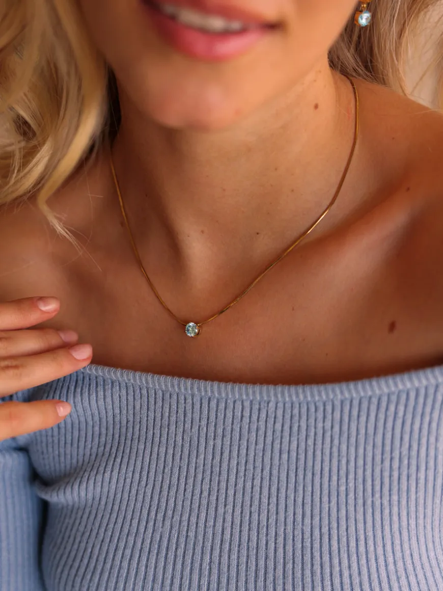 Crystal Delight Light Blue Kette