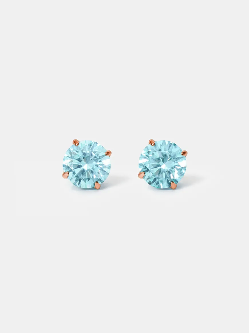 Crystal Delight Light Blue Small Stub-Ohrringe
