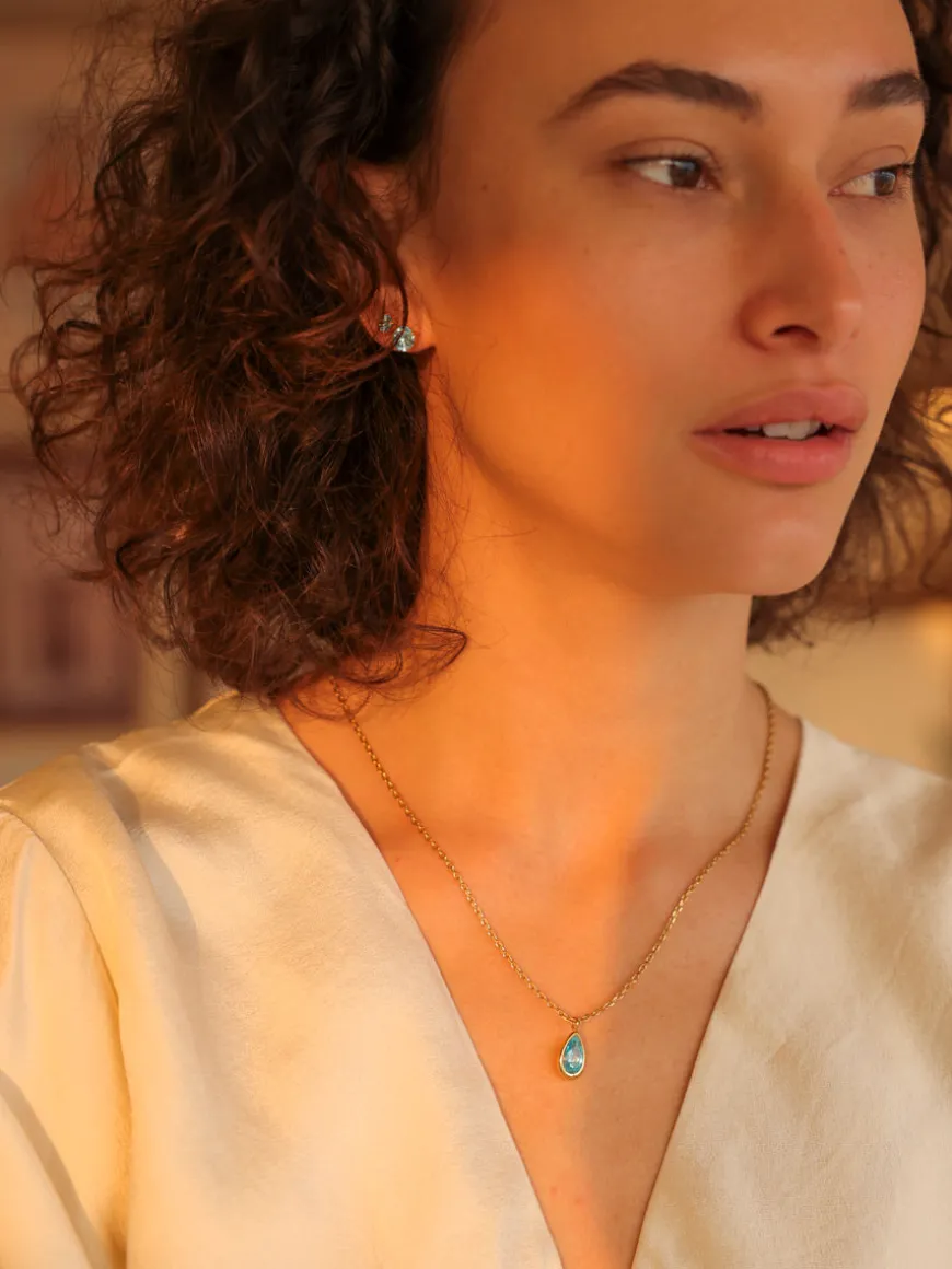 Crystal Delight Light Blue Small Stub-Ohrringe