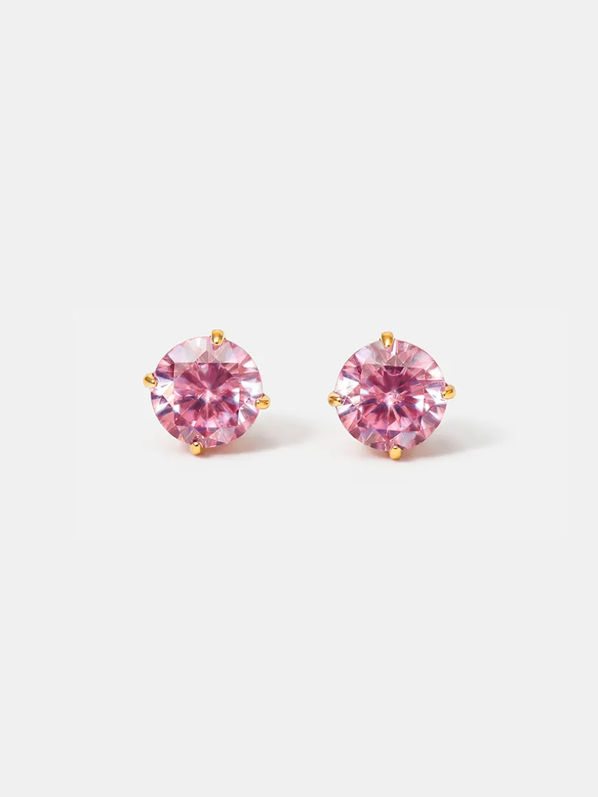 Crystal Delight Pink Small Stub-Ohrringe