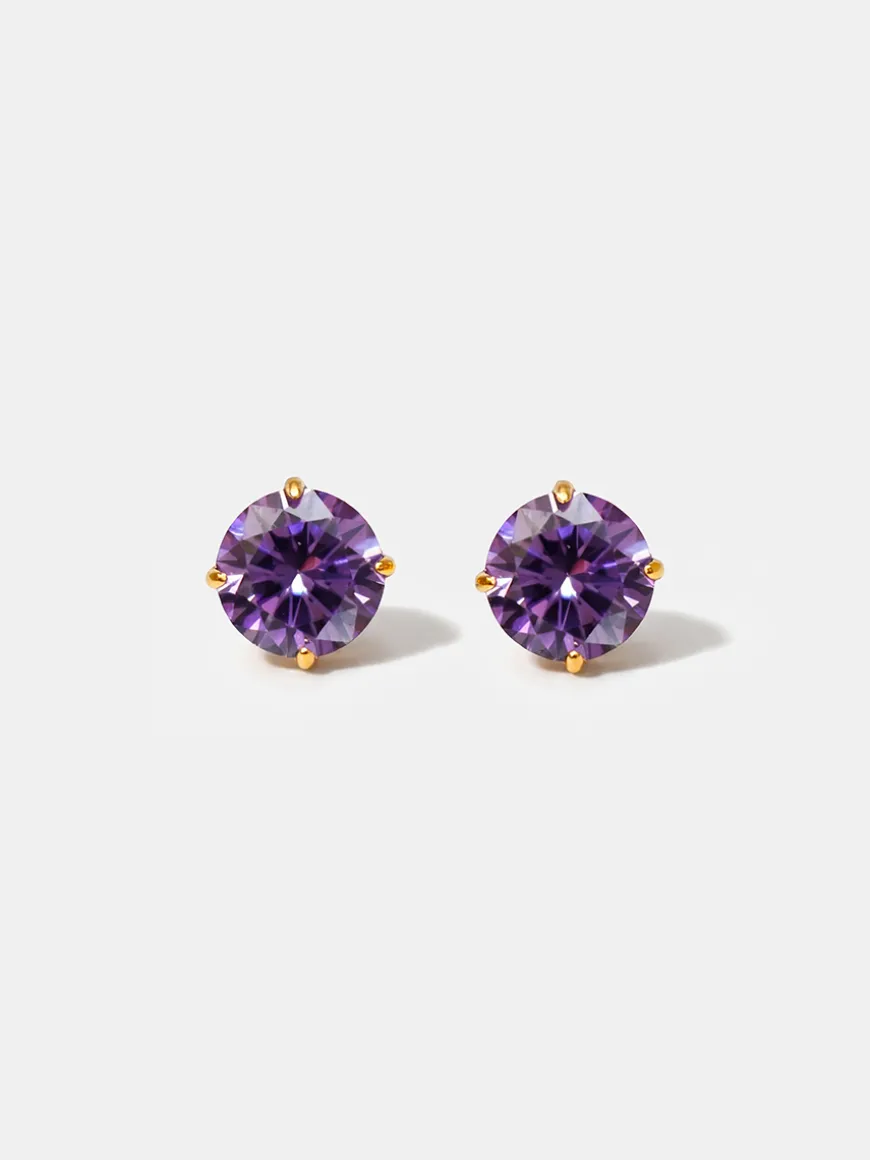 Crystal Delight Purple Small Stub-Ohrringe