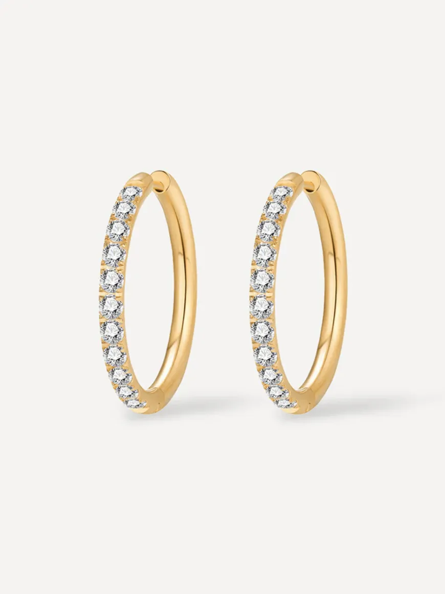 CRYSTALIZED SHINE HOOP LARGE Ohrringe