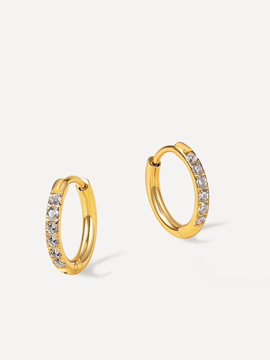 CRYSTALIZED SHINE HOOP Medium Ohrringe
