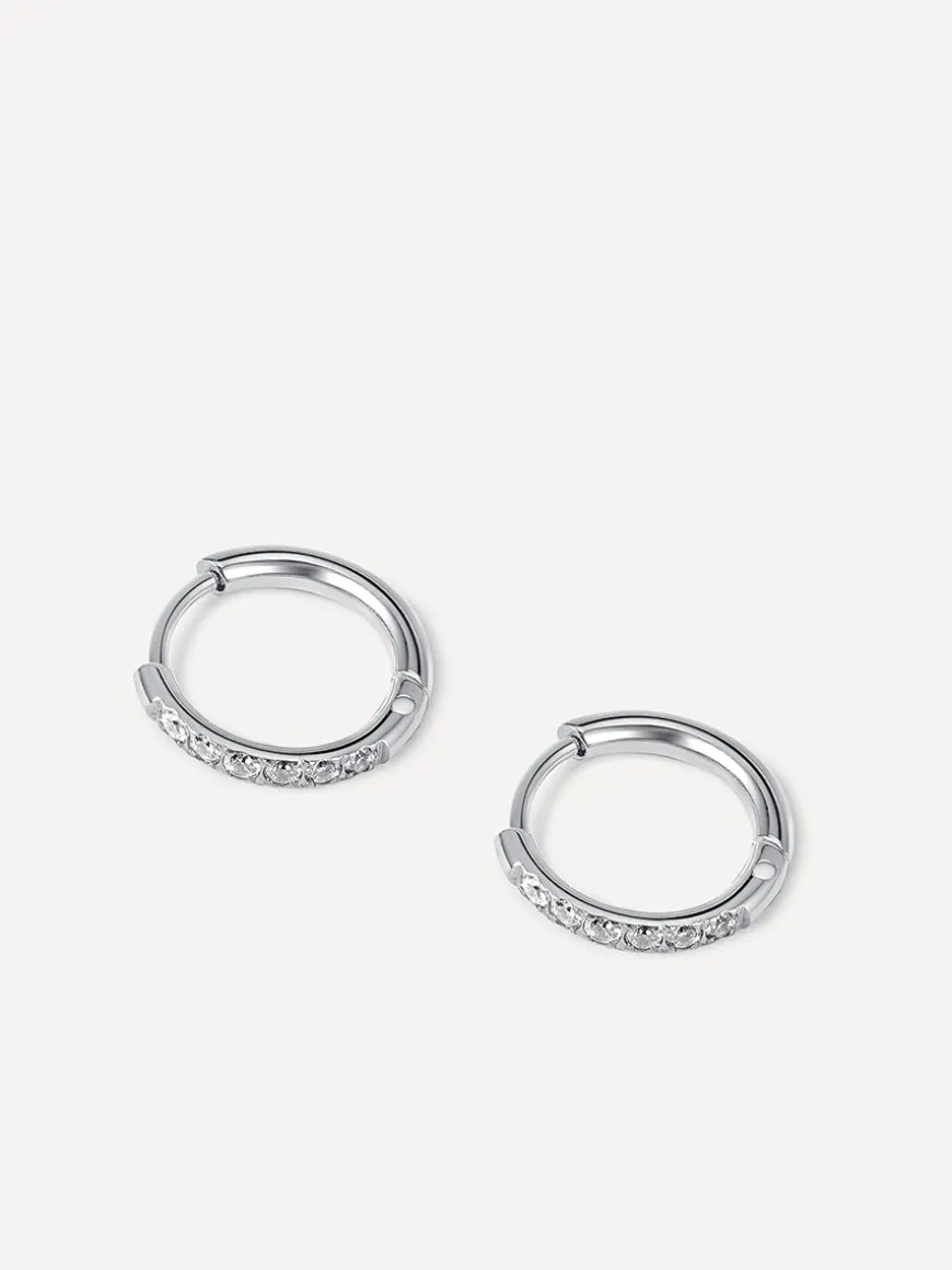 CRYSTALIZED SHINE HOOP Medium Ohrringe