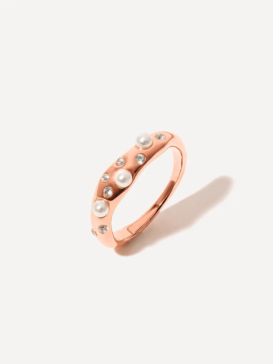 Crystal Pearl Ring