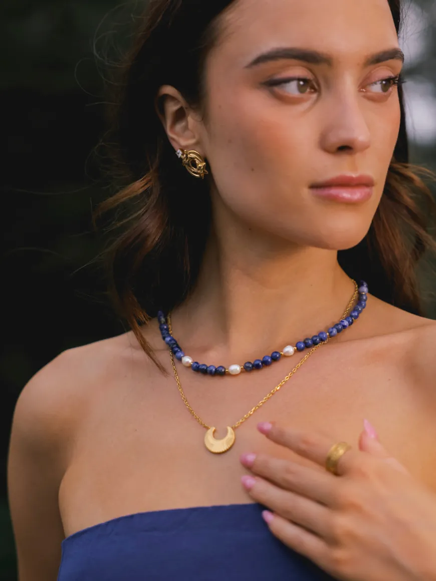 Dawn Pearl Dark Blue Kette