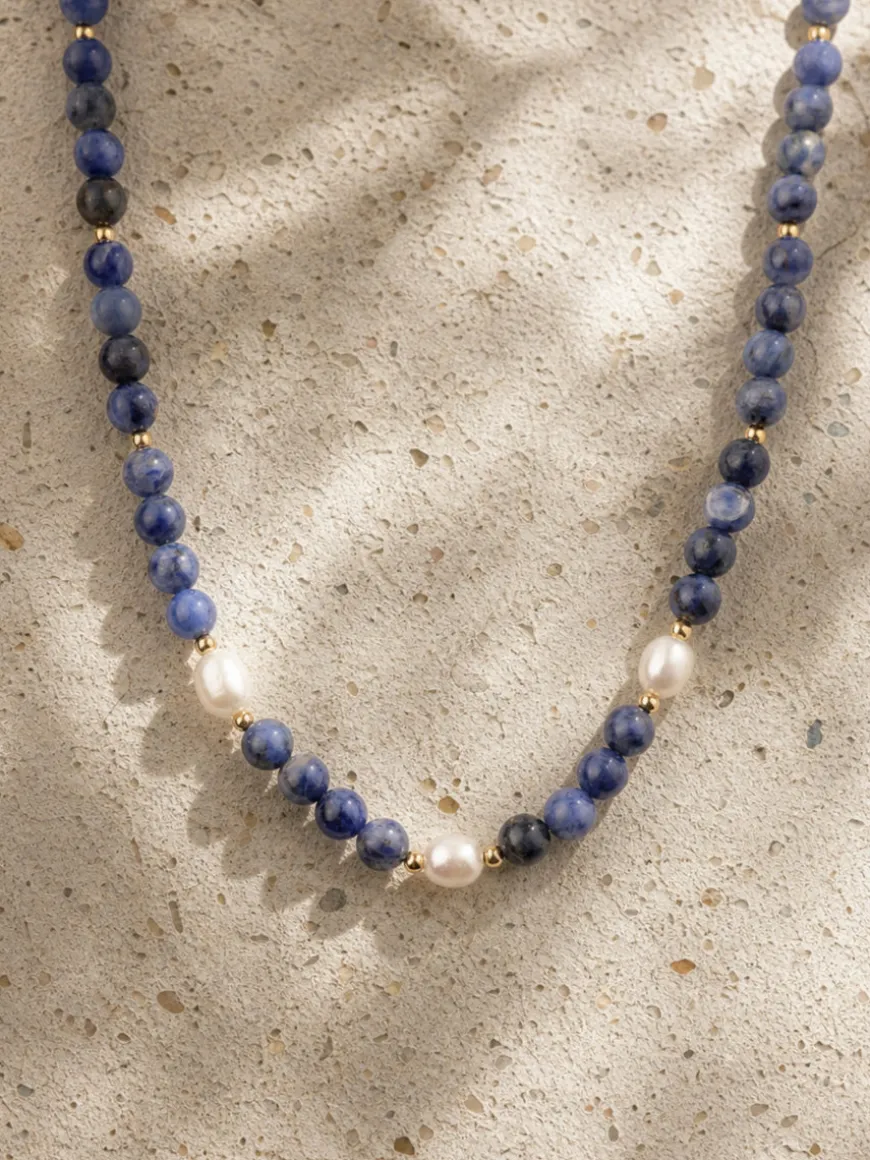 Dawn Pearl Dark Blue Kette