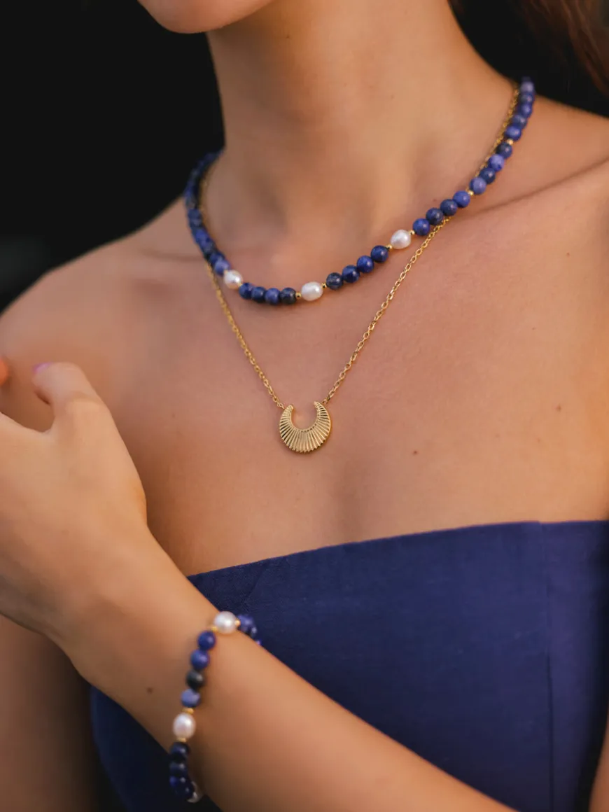 Dawn Pearl Dark Blue Kette