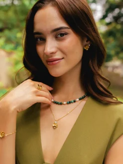 Dawn Pearl Green Kette