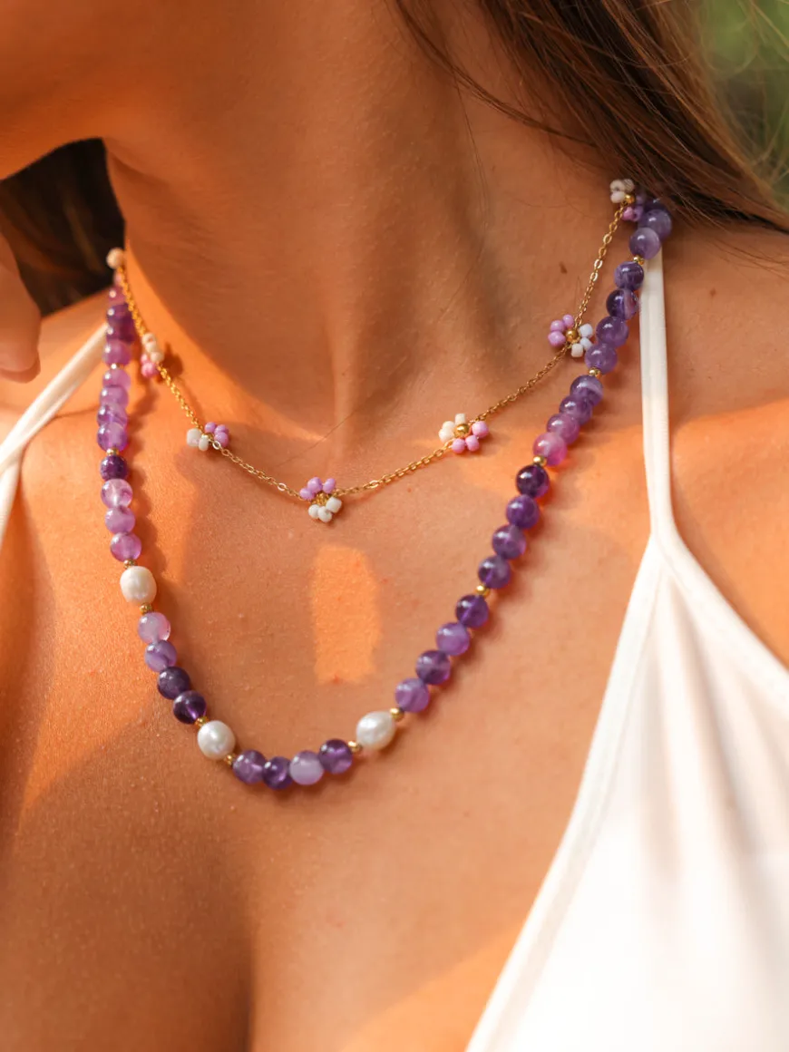 Dawn Pearl Purple Kette