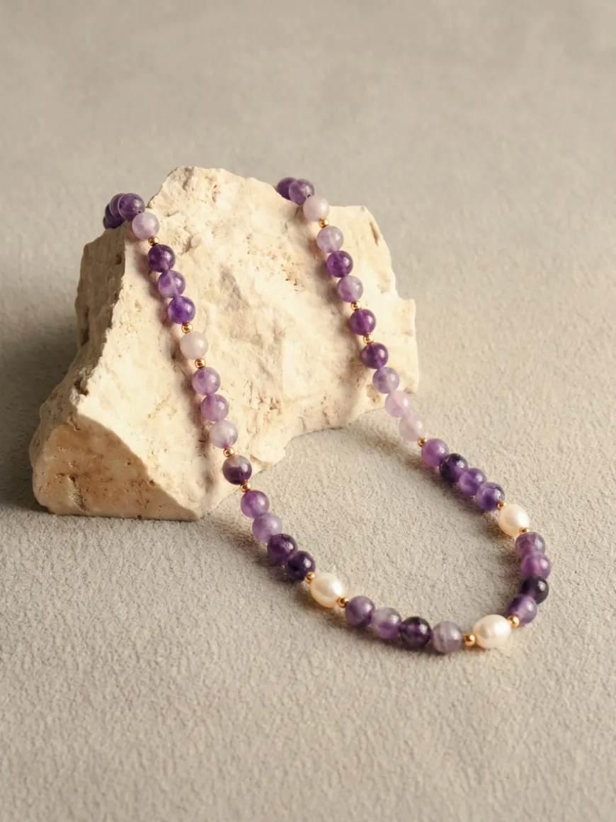 Dawn Pearl Purple Kette