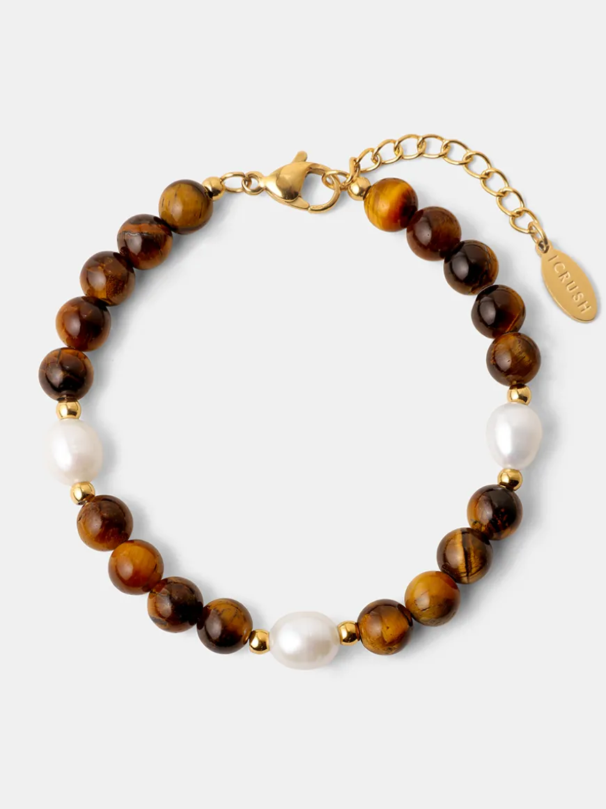 Dawn Pearl Tiger's Eye ARMBAND