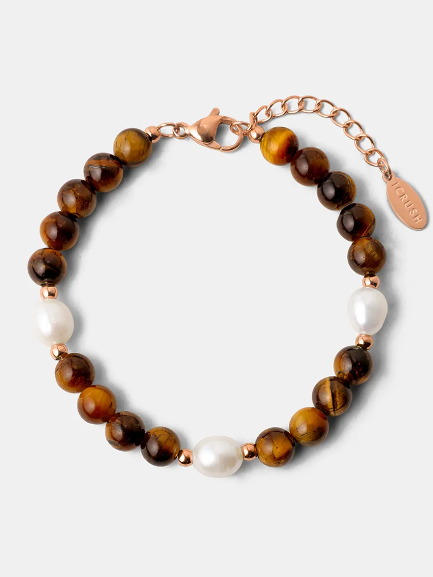 Dawn Pearl Tiger's Eye ARMBAND