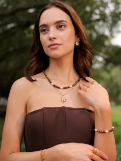 Dawn Pearl Tiger's Eye Kette